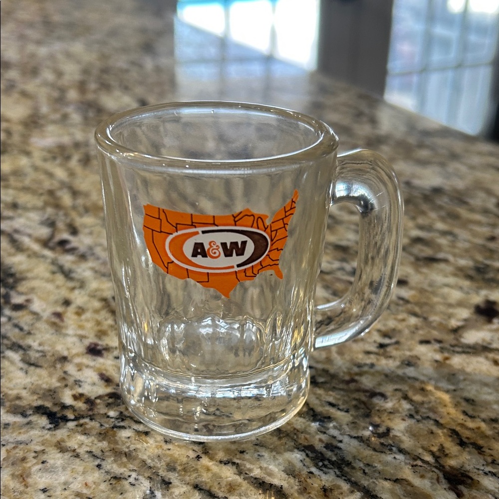 vintage 1960’s child size A&W Root Beer glass mug
